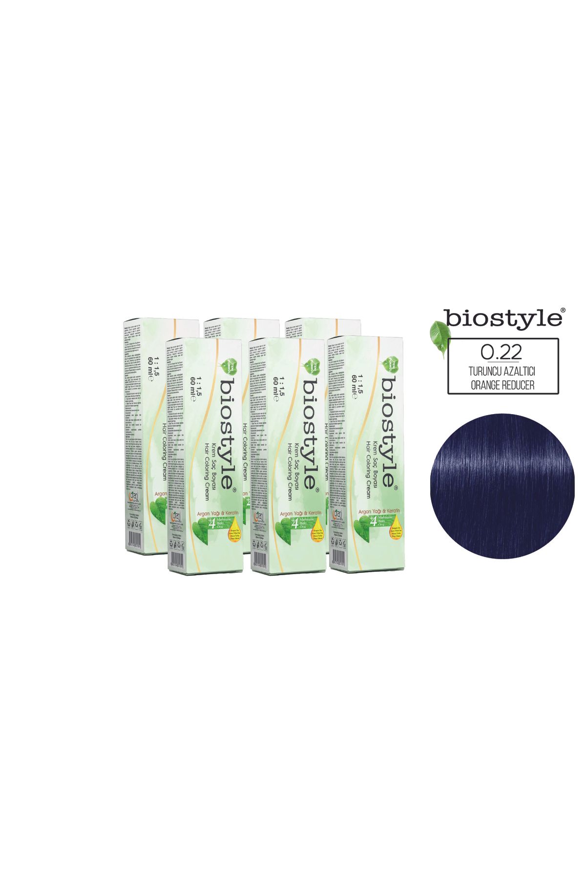 Biostyle Yeni Biostyle 0.22 Turuncu Düzeltici Saç Boyası - 6 Adet