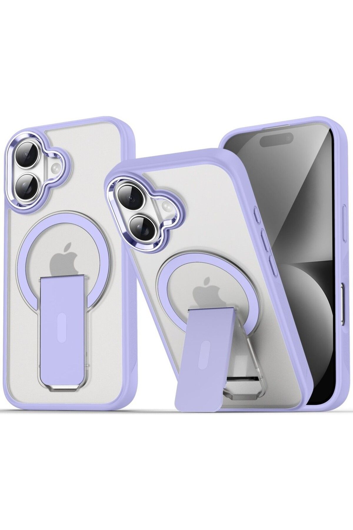 Five-online Apple iPhone 16 Plus Yüksek Kenarlıklı Magsafe Standlı Stable Kapak Kılıf