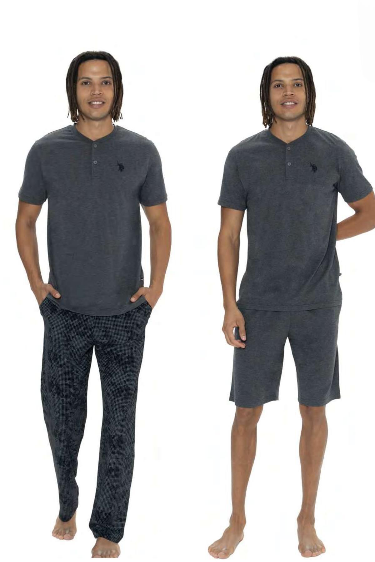 U.S. Polo Assn. U.S. Polo 3'lü Pijama Şort T-shirt Takım