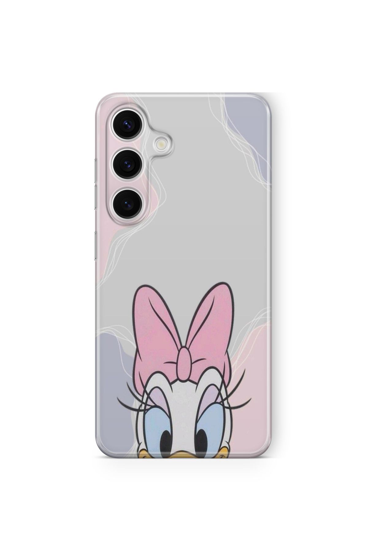 Space Star Galaxy A04s Uyumlu Daisy Duck Tasarım Baskılı Şeffaf Kılıf