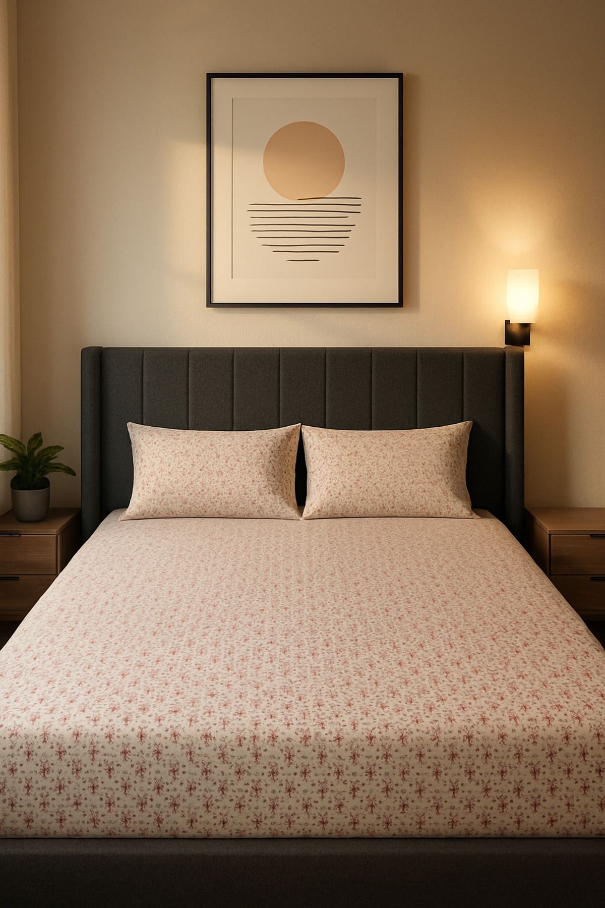 MixCotton Home Çift Kişilik Pamuk Lastikli Çarşaf ve 2 Adet Yastık Kılıfı