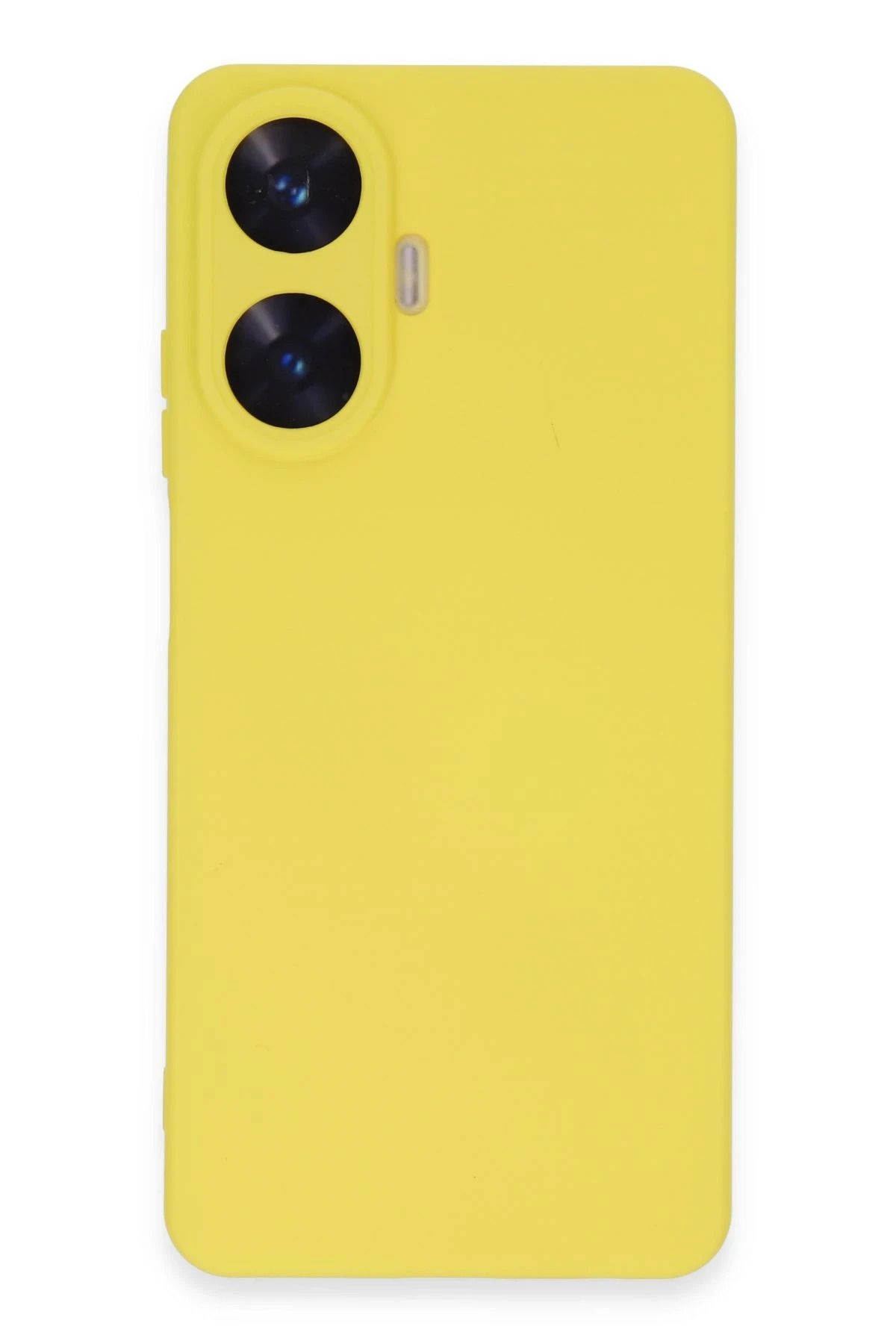 NewFace Realme C55 Uyumlu Kılıf Nano içi Kadife Silikon - Sarı NRMSA