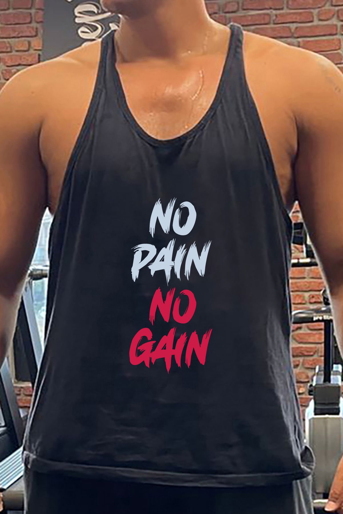 BLUU PainNo Gym Fitness Tank Top Sporcu Atleti