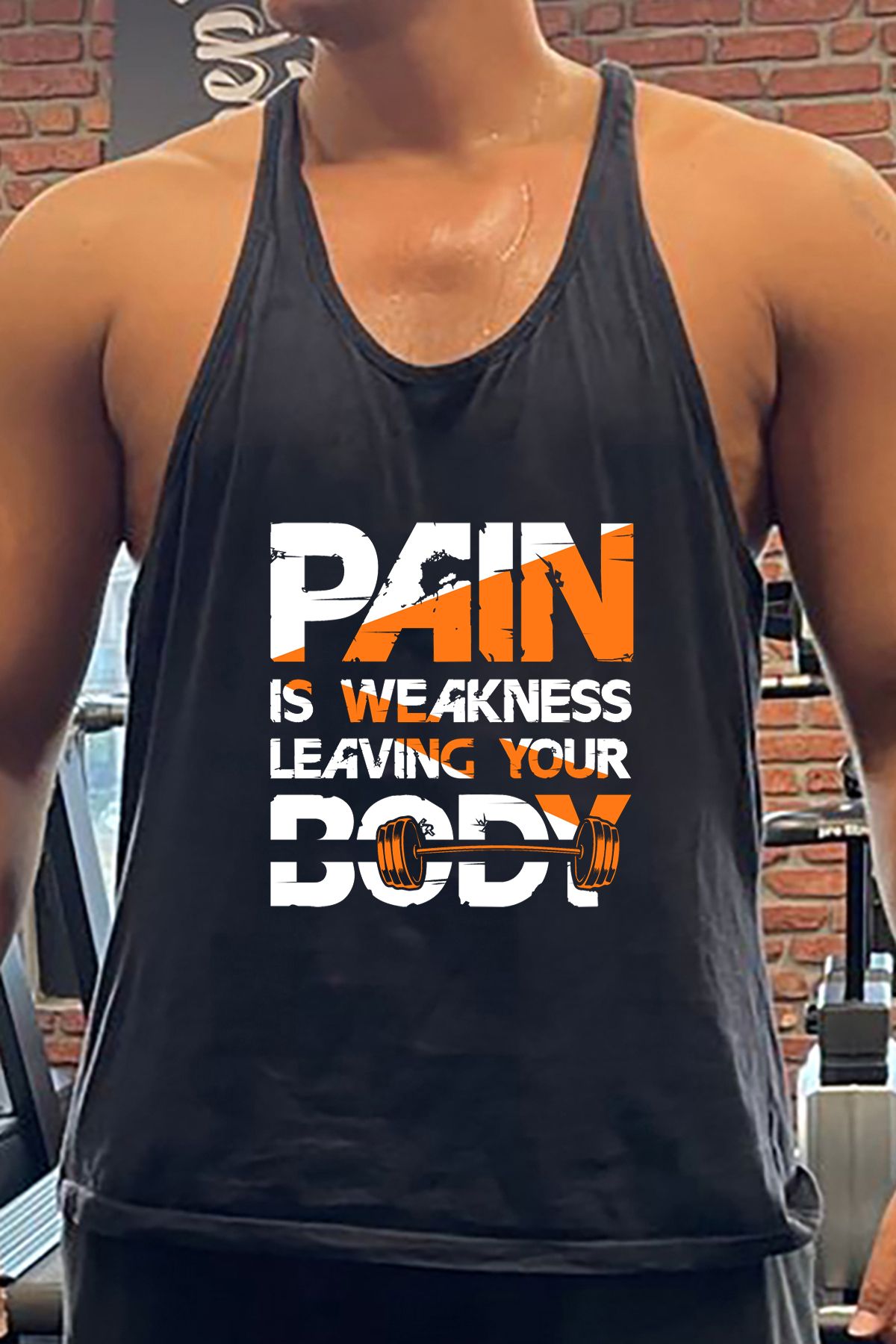 BLUU Weakness Gym Fitness Tank Top Sporcu Atleti