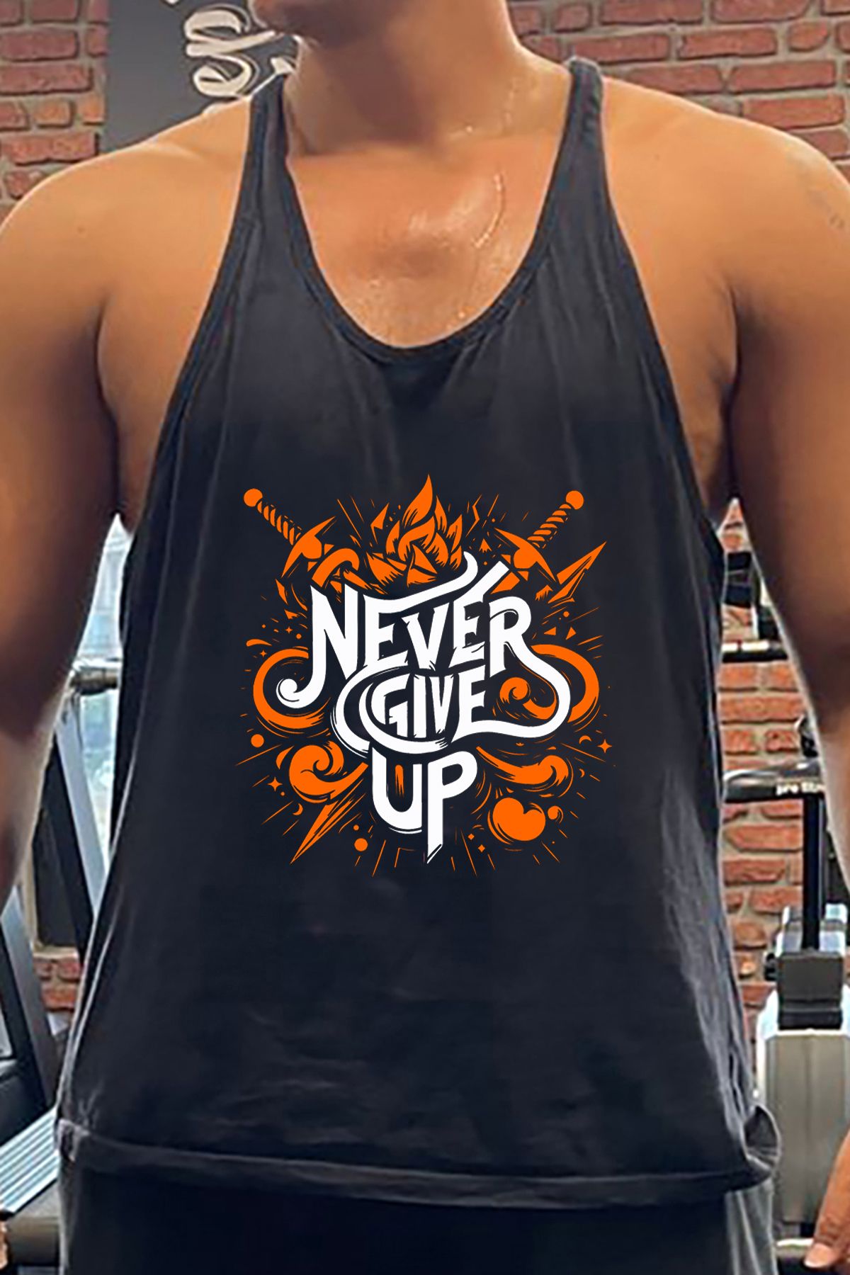 BLUU Sword Gym Fitness Tank Top Sporcu Atleti