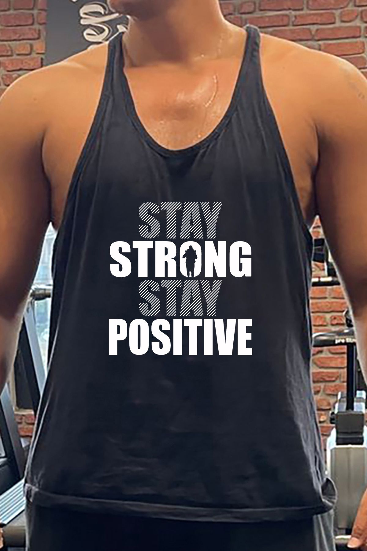 BLUU Positive Gym Fitness Tank Top Sporcu Atleti