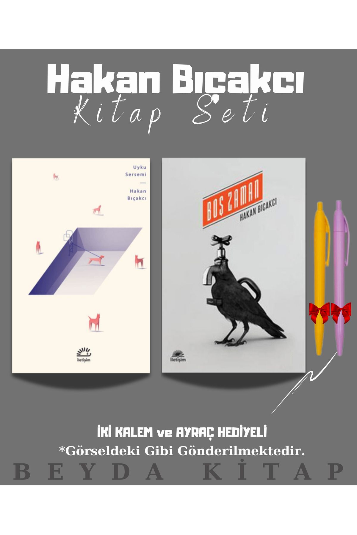 İletişim Yayınları Uyku Sersemi - Boş Zaman - Hakan Bıçakcı - Kitap Seti - Kalem Hediyeli