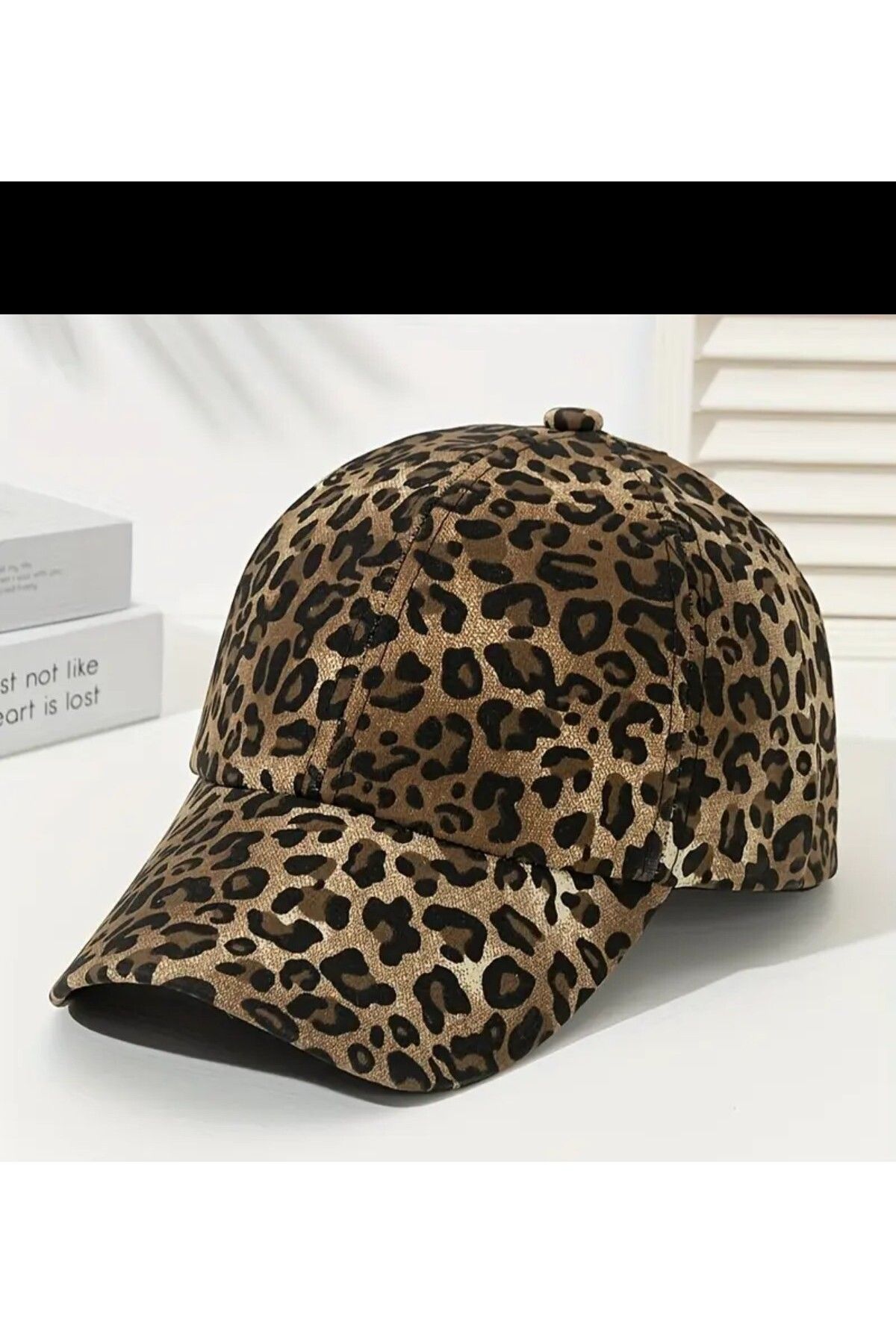 Redhead Leopar Desen Şık Kasket Şapka 92 Cm