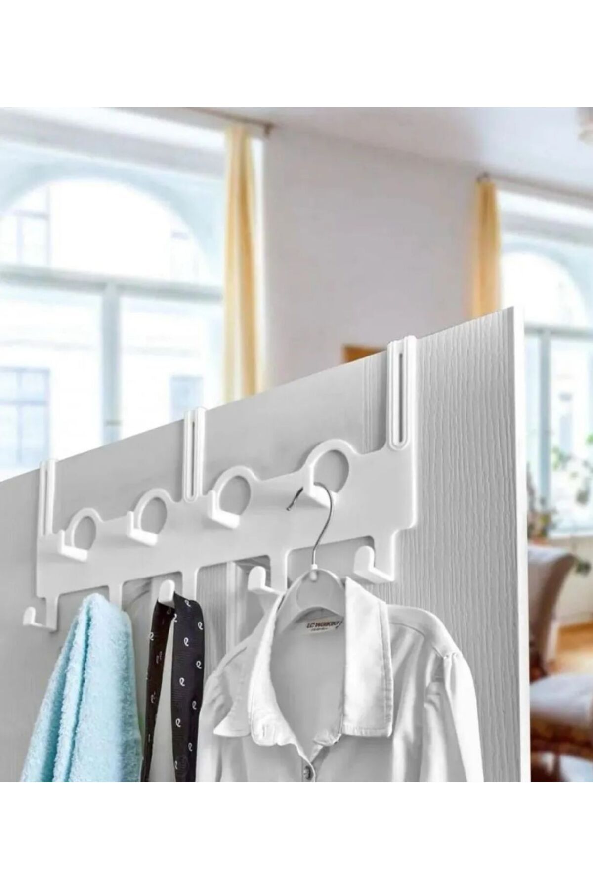 Lalisa Home Askı 9 Kancalı Çok Amaçlı Kapı Arkası Askısı Askılık