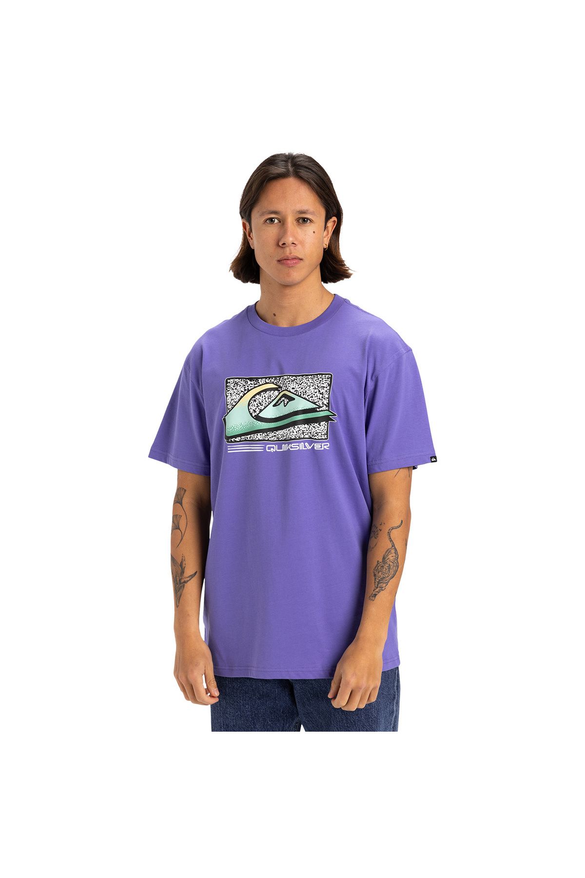 Quiksilver Retro Fade Erkek Mor Günlük Stil T-Shirt EQYZT08058-PMG0