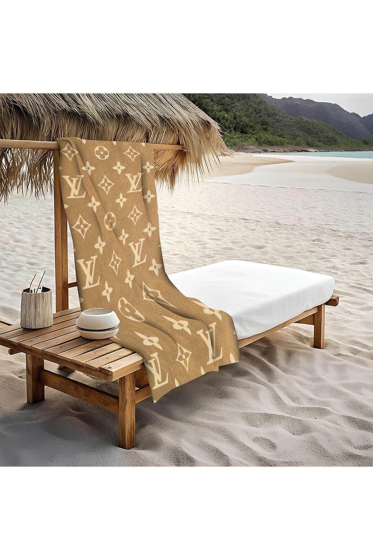 Doruklar Home Collection Dekoratif Modern Desenli Plaj Deniz Havlusu Peştamal 80x160 CM LUX89