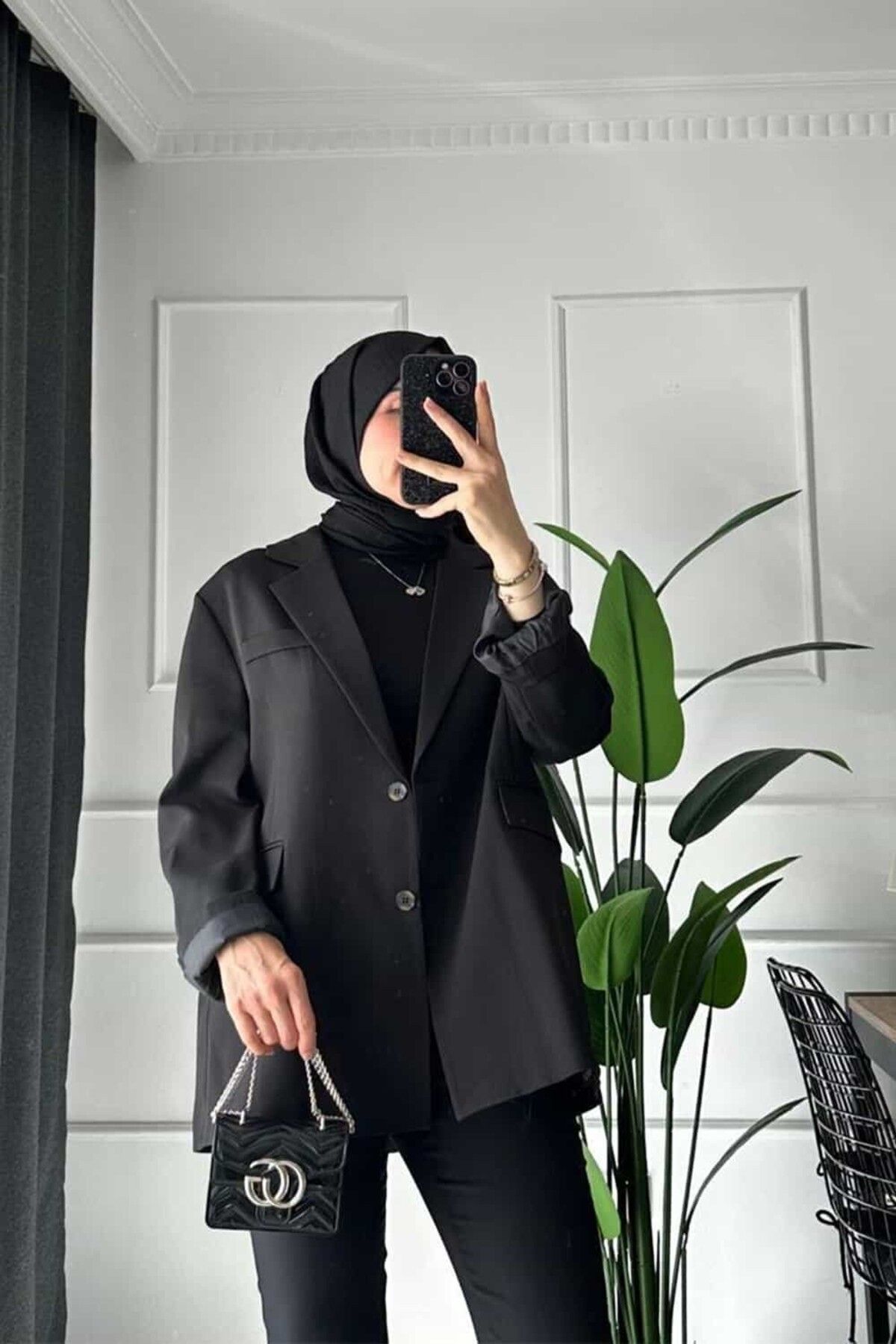 ByBensu Boyfriend Blazer Ceket - Siyah