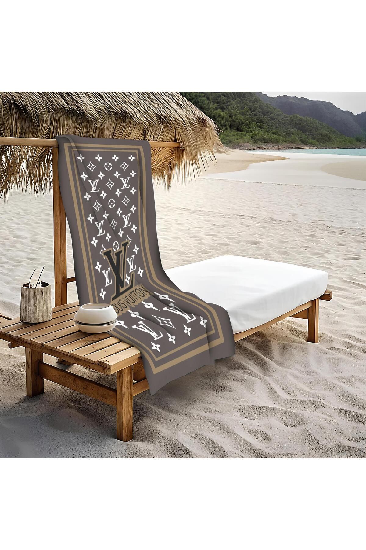 Doruklar Home Collection Dekoratif Modern Desenli Plaj Deniz Havlusu Peştamal 80x160 CM LUX88