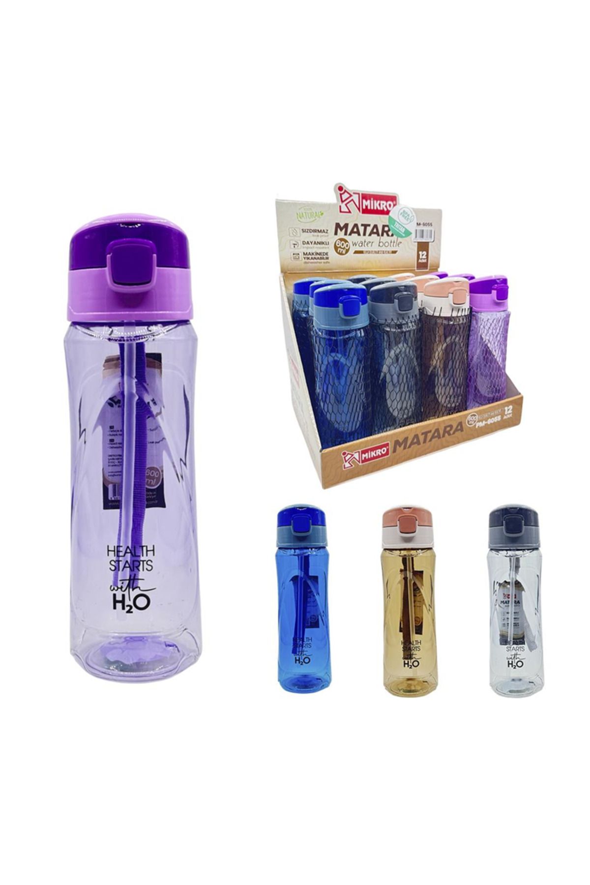 Mikro MATARA DRINK MORE WATER H2O 600 ml PM-600
