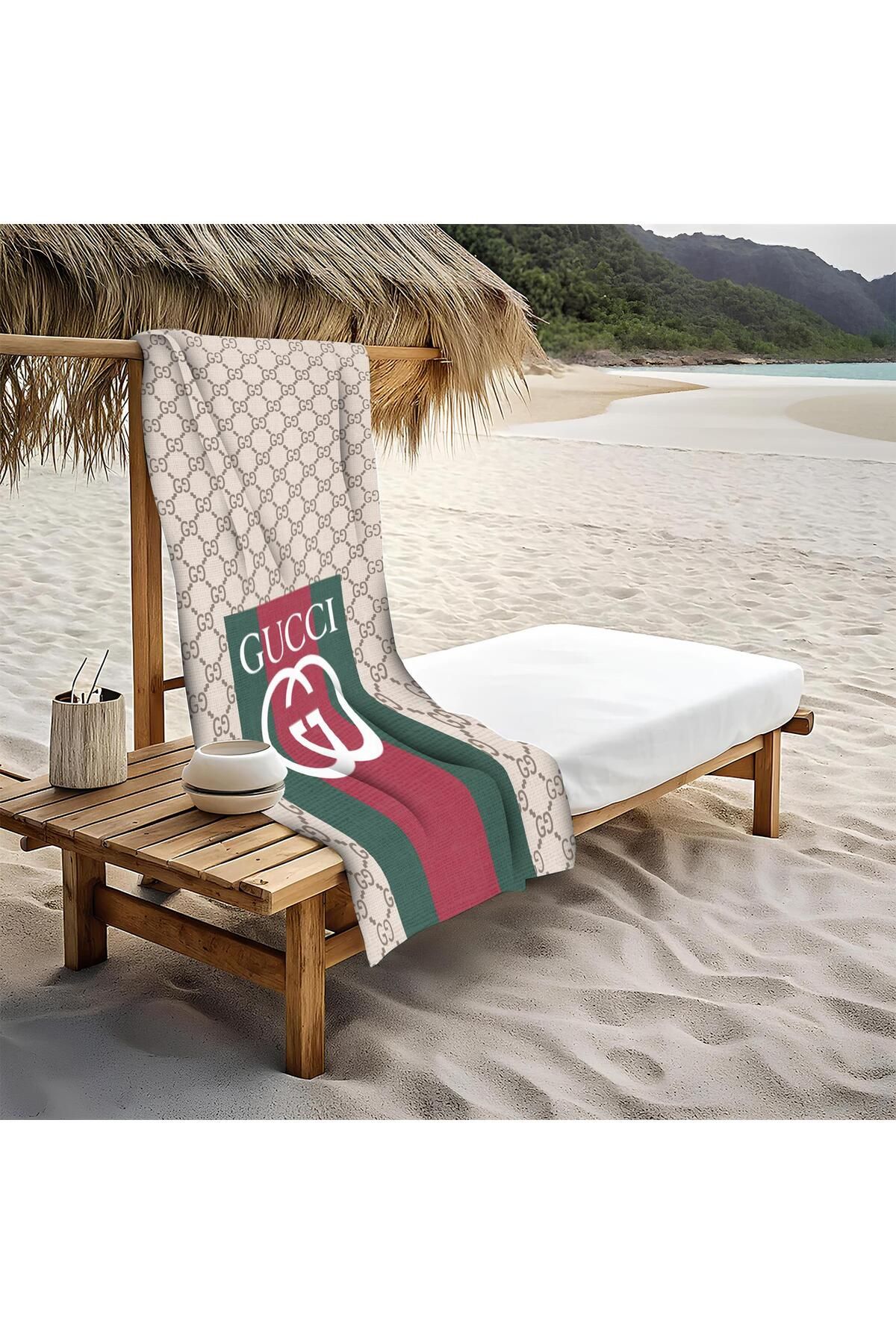 Doruklar Home Collection Dekoratif Modern Desenli Plaj Deniz Havlusu Peştamal 80x160 CM LUX90