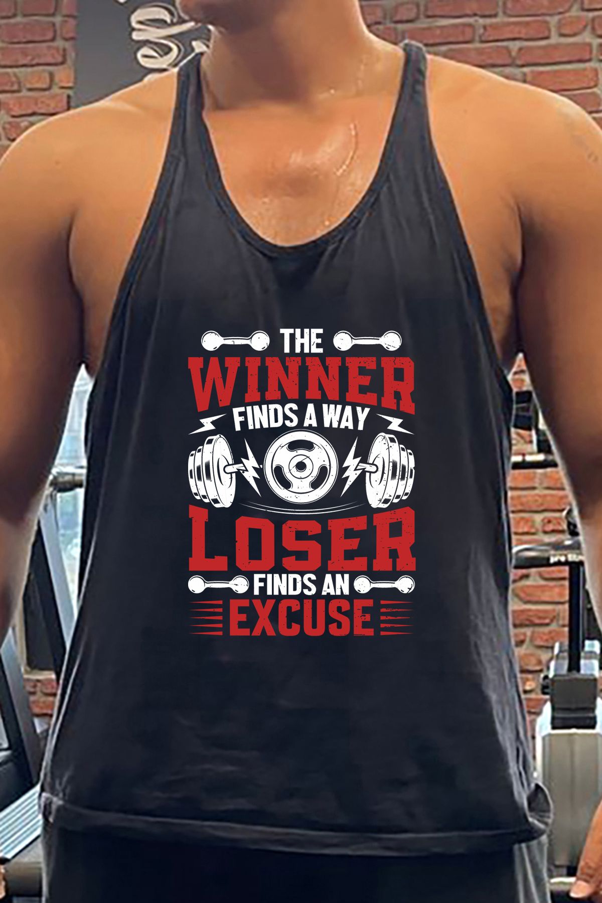 BLUU WinnerL Gym Fitness Tank Top Sporcu Atleti