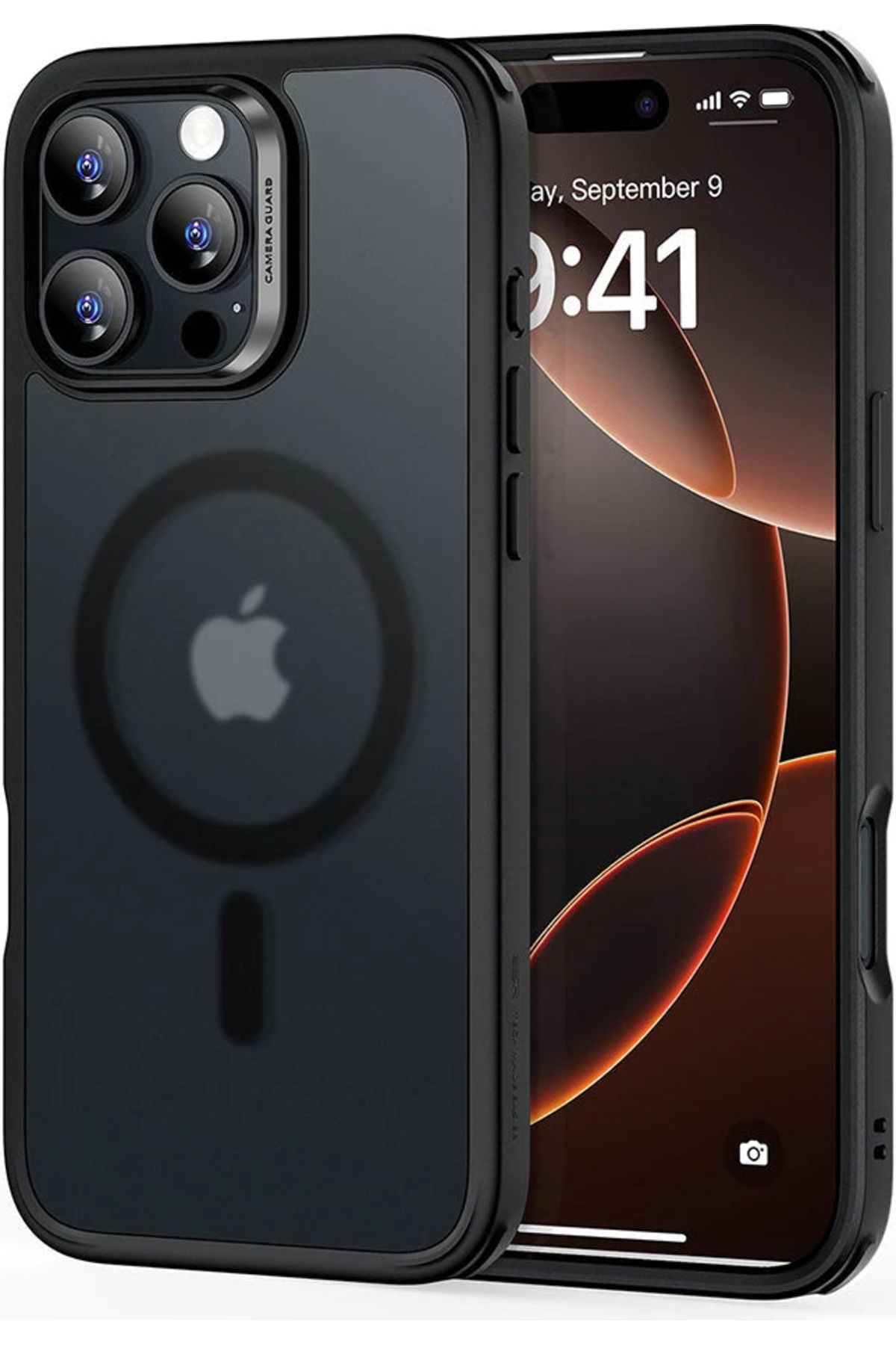 ESR iPhone 16 Pro Uyumlu Kılıf + Ekran Koruyucu Set Halolock Magsafe Classic Silikon - Buzlu Siyah