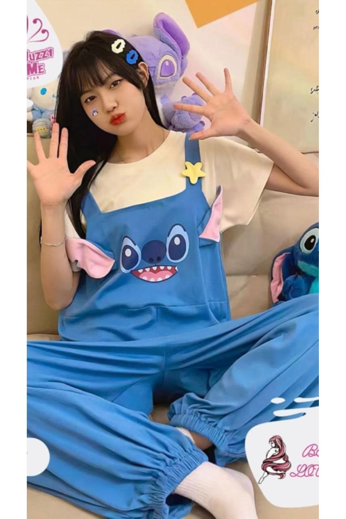 TULUM'S Kadın stitch tulum pijama takımı standart beden