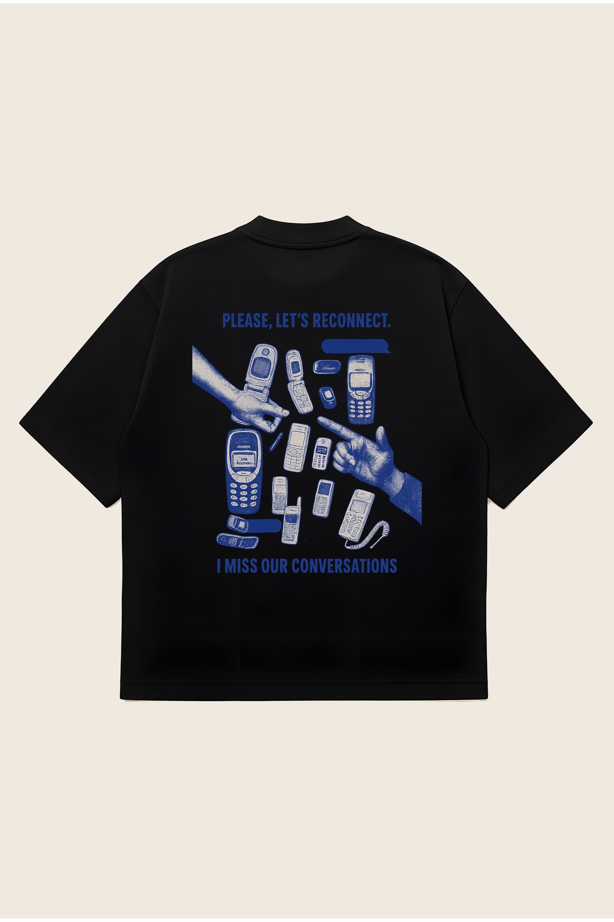 Moon Dancer Reconnect Unisex Oversize Baskılı Boxy Fit Kalın Kumaşlı T-shirt