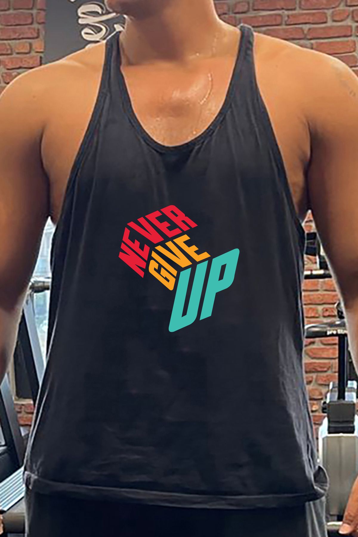 BLUU Qube Circle Gym Fitness Tank Top Sporcu Atleti