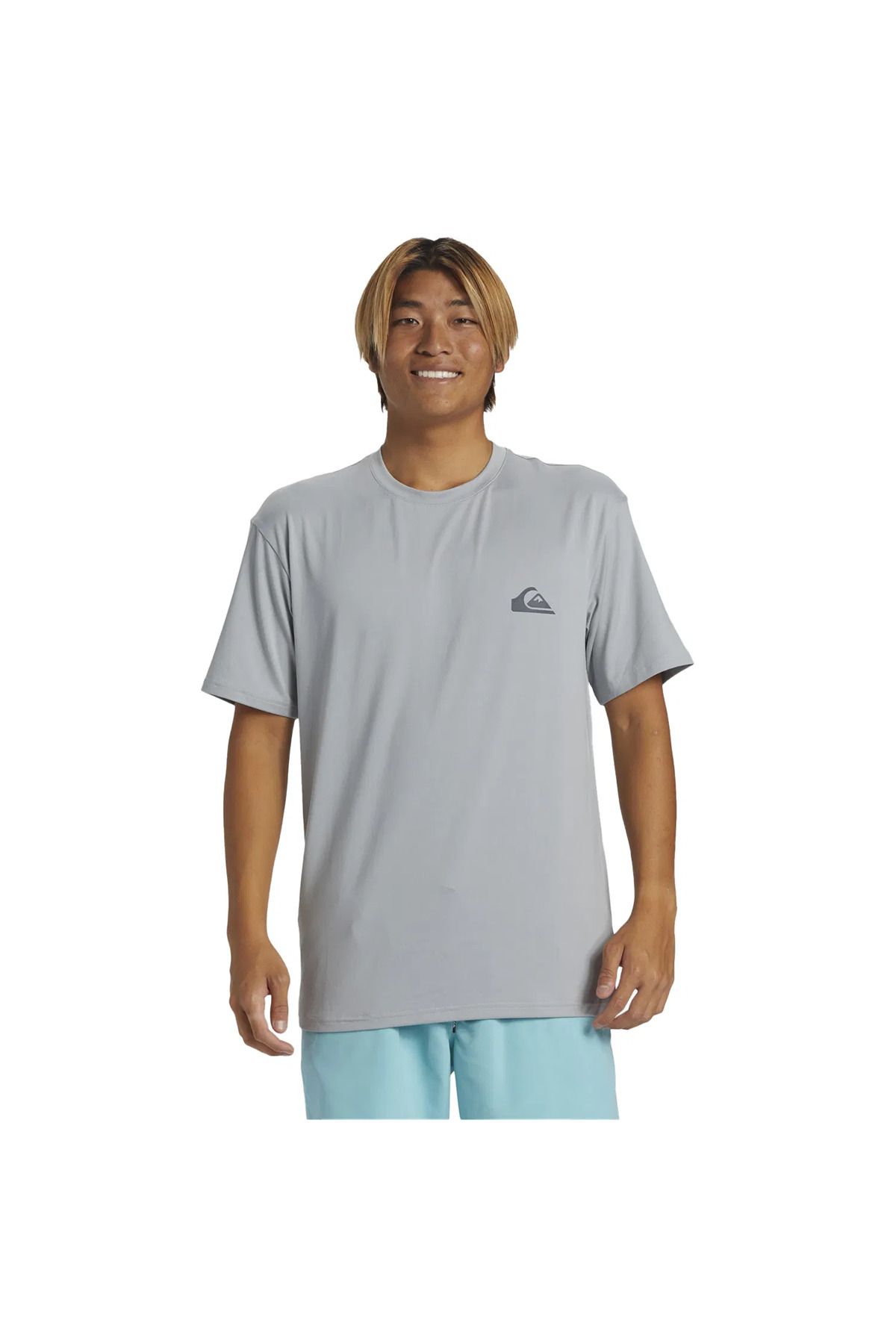 Quiksilver Everyday Surf Erkek Gri Güneş Korumalı T-Shirt AQYWR03135-QUA