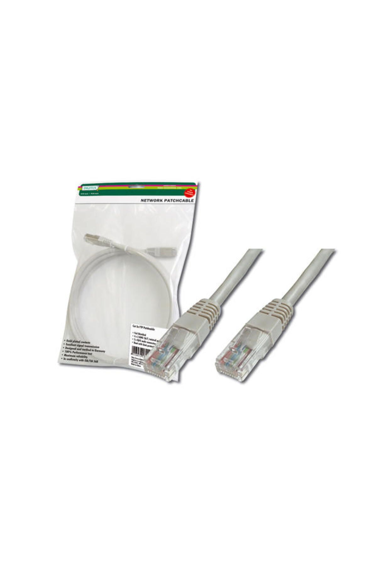 Assmann Digitus DK-1511-100 10 Mt CAT5E AWG26/7 U/Utp Gri Patch Cord Kablo