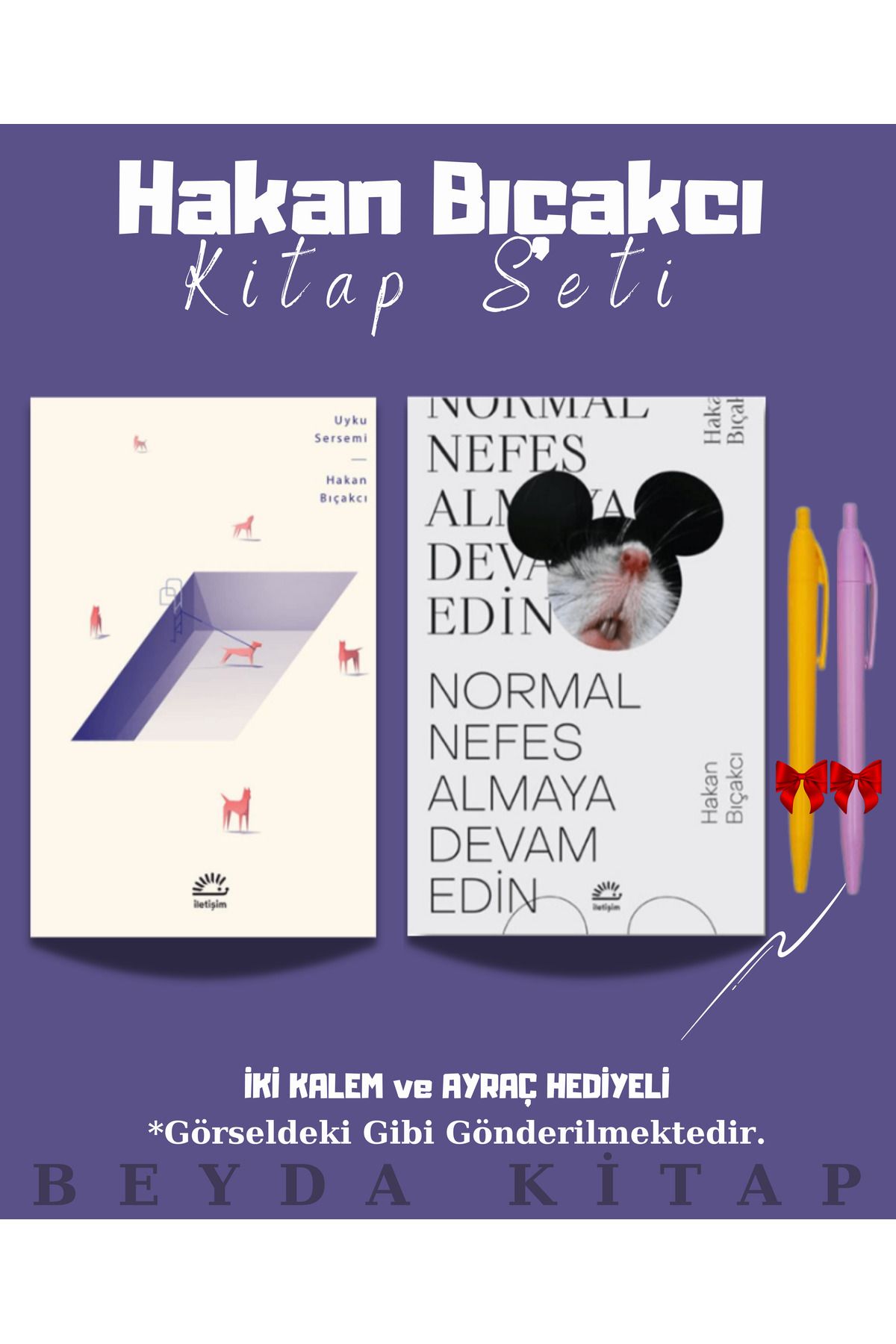 İletişim Yayınları Uyku Sersemi - Normal Nefes Almaya Devam Edin - Hakan Bıçakcı - Kitap Seti - Kalem Hediyeli