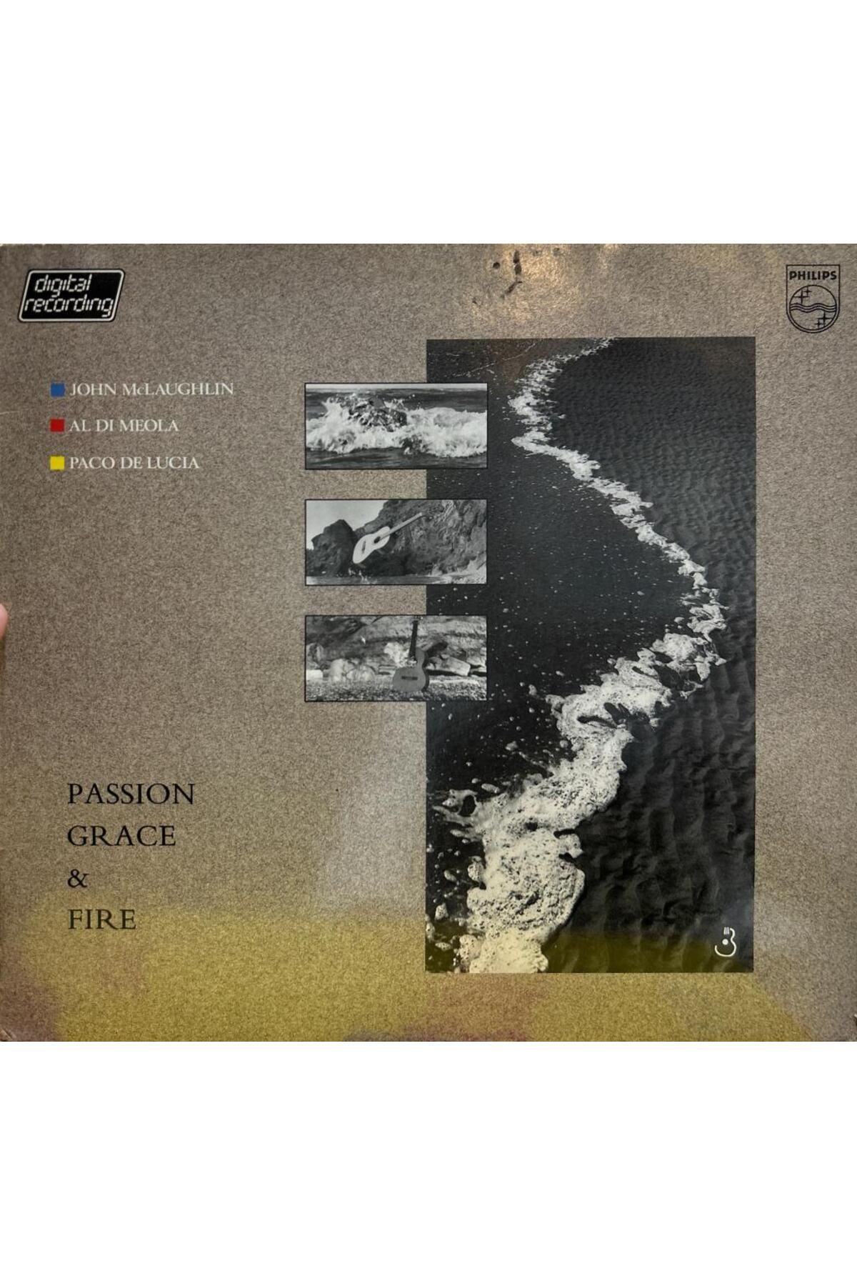 Kadıköy Plak Kulübü John McLaughlin - Al Di Meola - Paco De Lucía – Passion, Grace & Fire 1983 BASKI LP