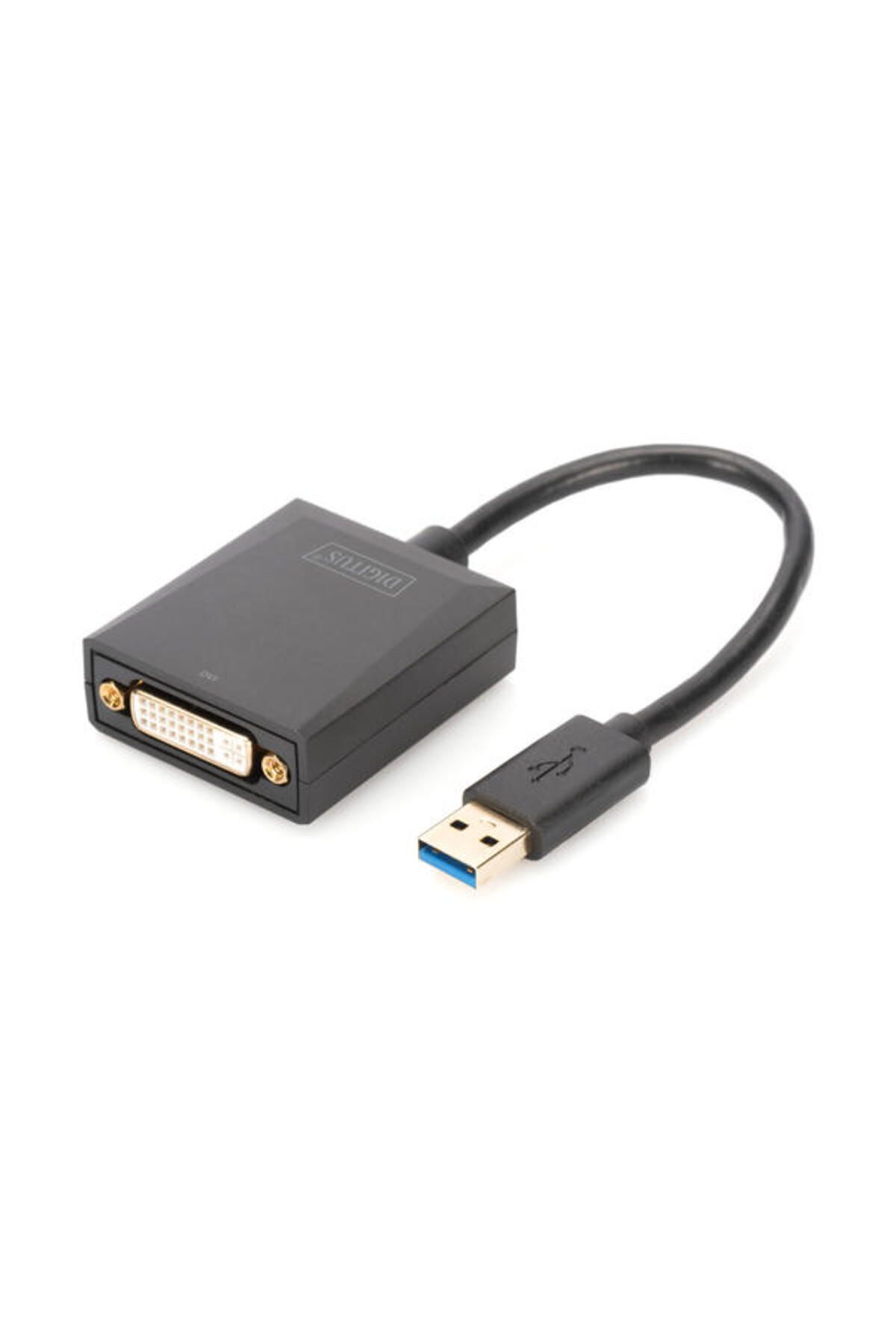 Assmann Digitus DA-70842 USB 3.0 to DVI 24+5 1080p Full HD USB Grafik Dönüştürücü Adaptör