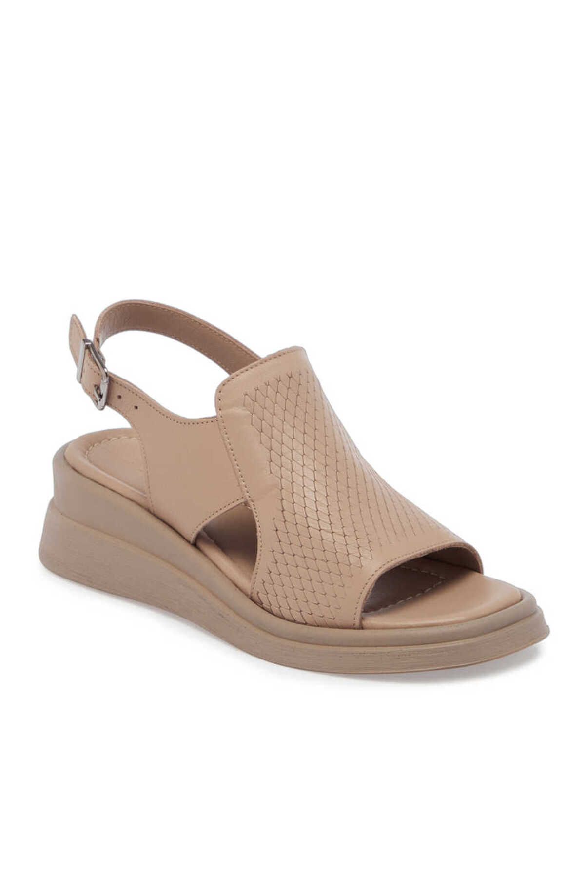 Tergan Vizon Hakiki Deri Kadın Sandalet - K24Y1SN67129-N2P