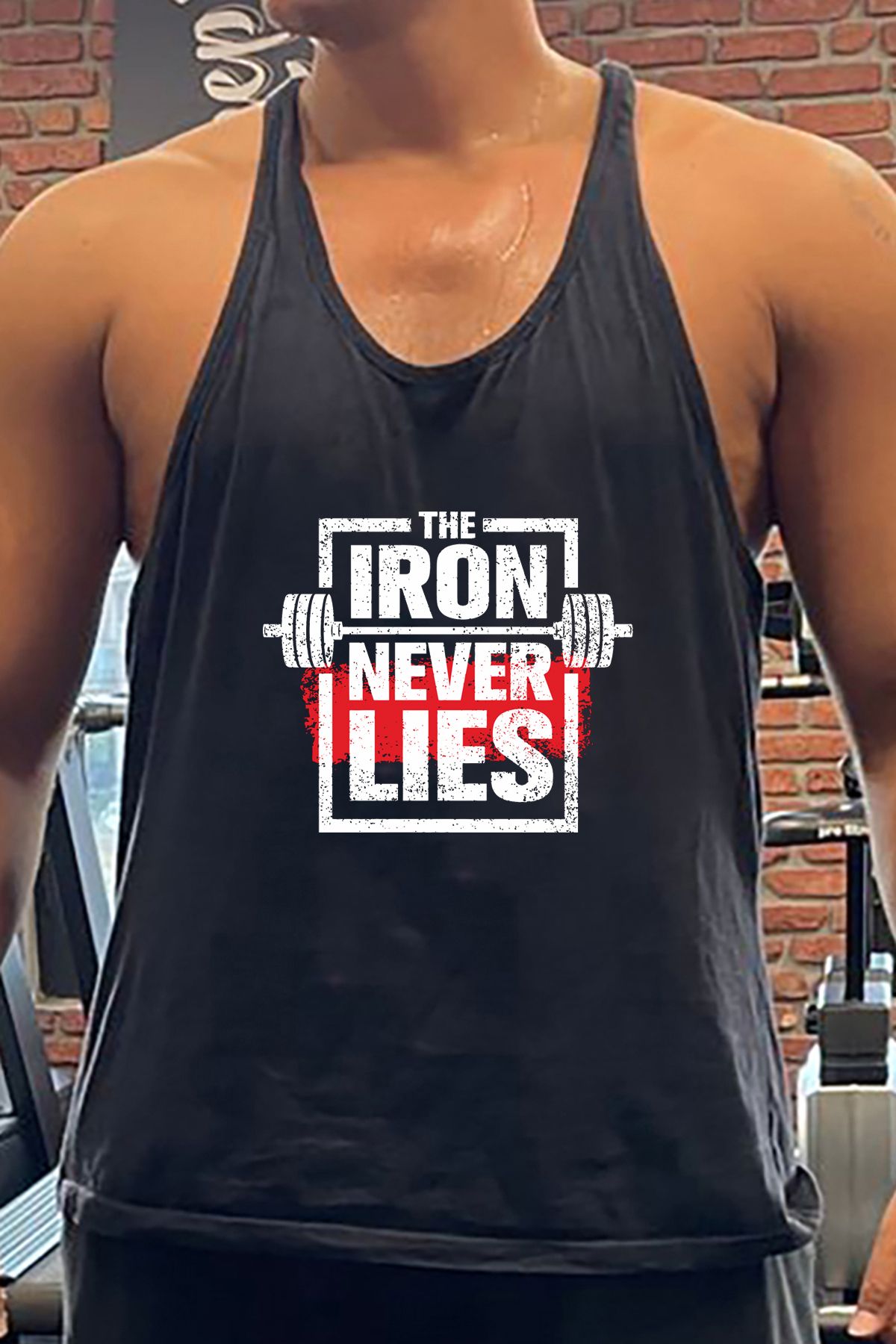 BLUU IronNever Gym Fitness Tank Top Sporcu Atleti