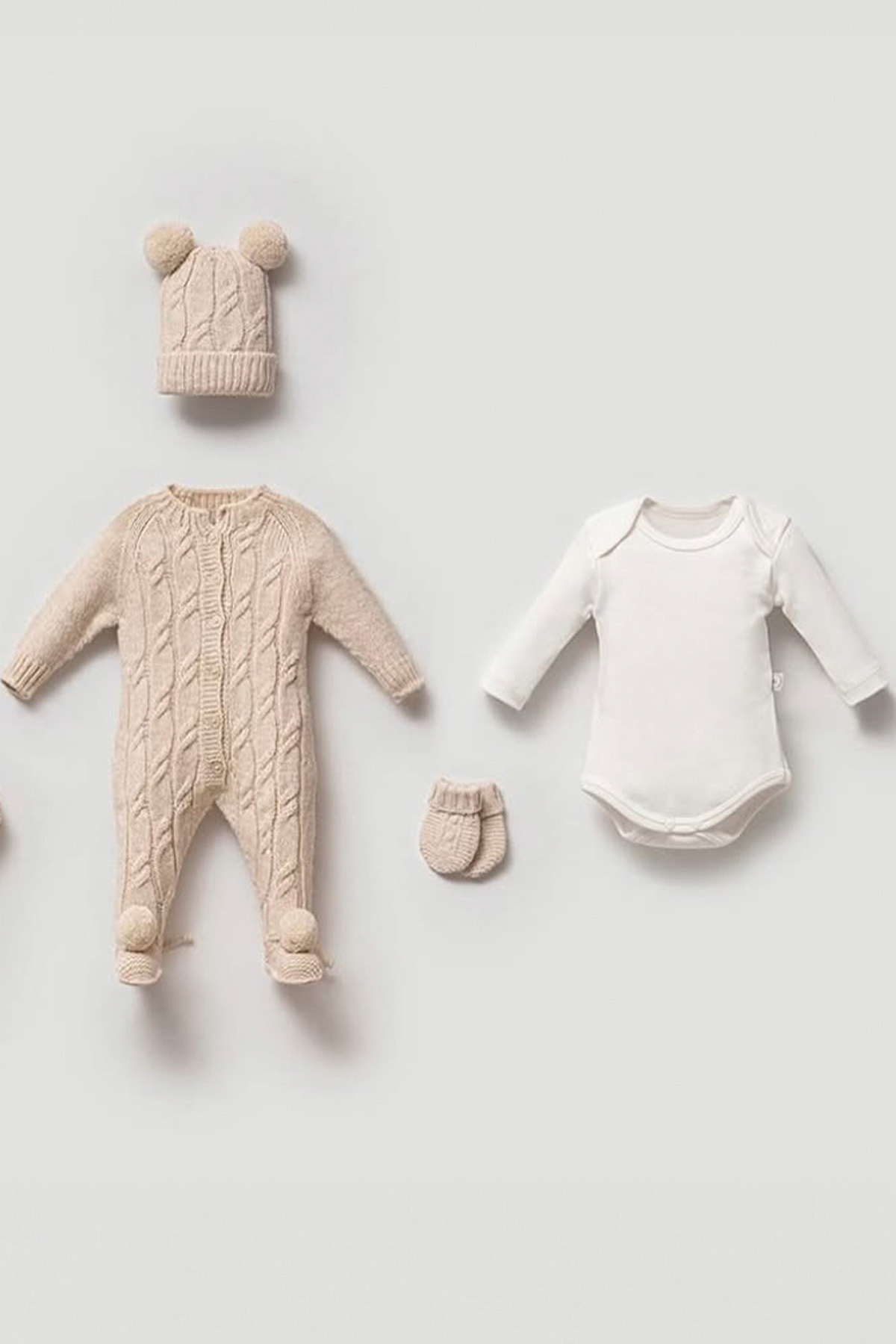 Nipperland-Set Knitted Patterned Knitwear 0-3 Months 5 Piece Hospital Release Set 3