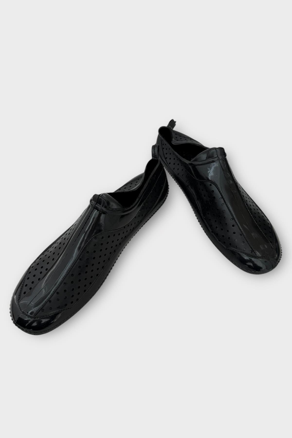 Liger Unisex Deniz Ayakkabısı Kaymaz Taban Şık Havuz Plaj Rafting Sandaleti SİYAH görsel 3