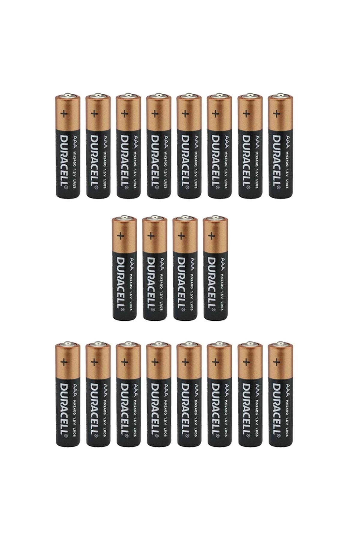 Emperium DURACELL LR03/MN2400 1.5V ALKALİN AAA İNCE KALEM PİL 20Lİ KARTELA PAKET FİYAT (2Lİ YIRTMALI) (5122)