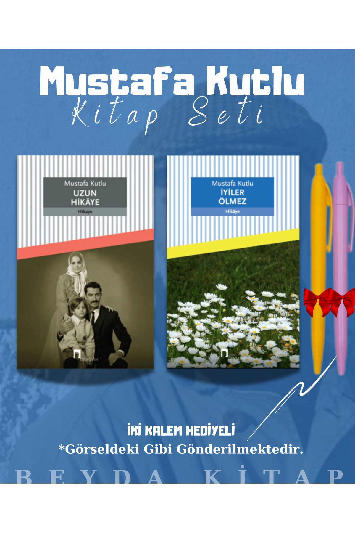 Dergah Yayınları Uzun Hikaye - İyiler Ölmez - Mustafa Kutlu - Kitap Seti - Kalem Hediyeli