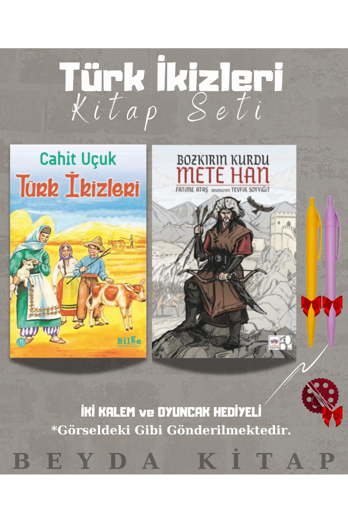 Bilge Kültür Sanat Türk İkizleri - Mete Han - Cahit Uçuk - Kitap Seti - Kalem ve Oyuncak Hediyeli