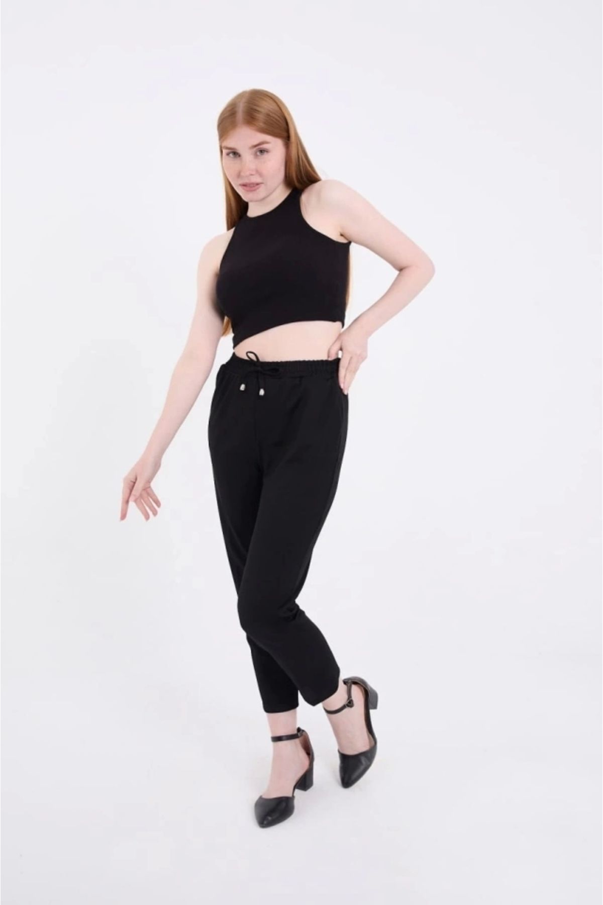 nedo7 Tam Kalıp Basic Eşofman Pantolon - Siyah