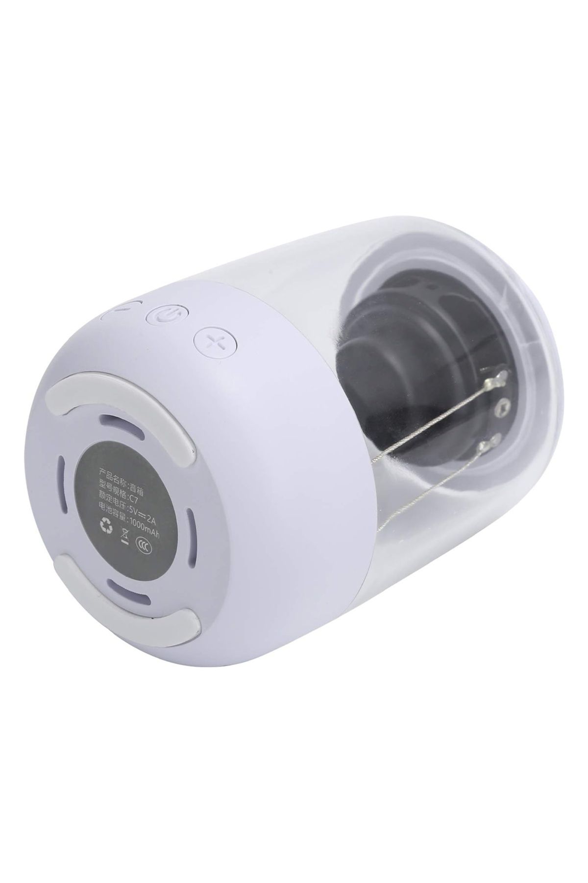 Emperium 600 MAH TAŞINABİLİR RGB MİKROFONLU AUX/TF/BLUETOOTH 3 WATT HOPARLÖR SPEAKER (BEYAZ) (5122)