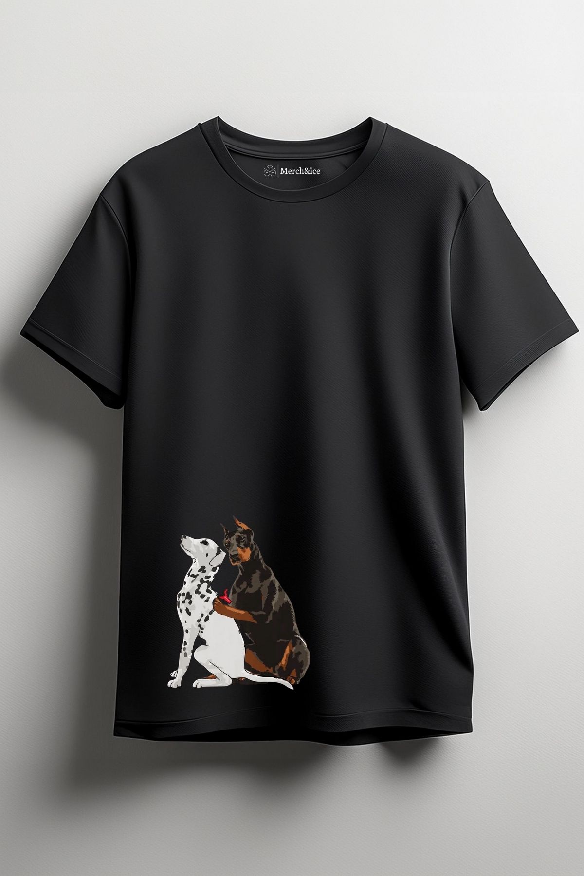 Merch&ice Dalmaçya Dövmeli Köpek Baskılı Unisex T-Shirt