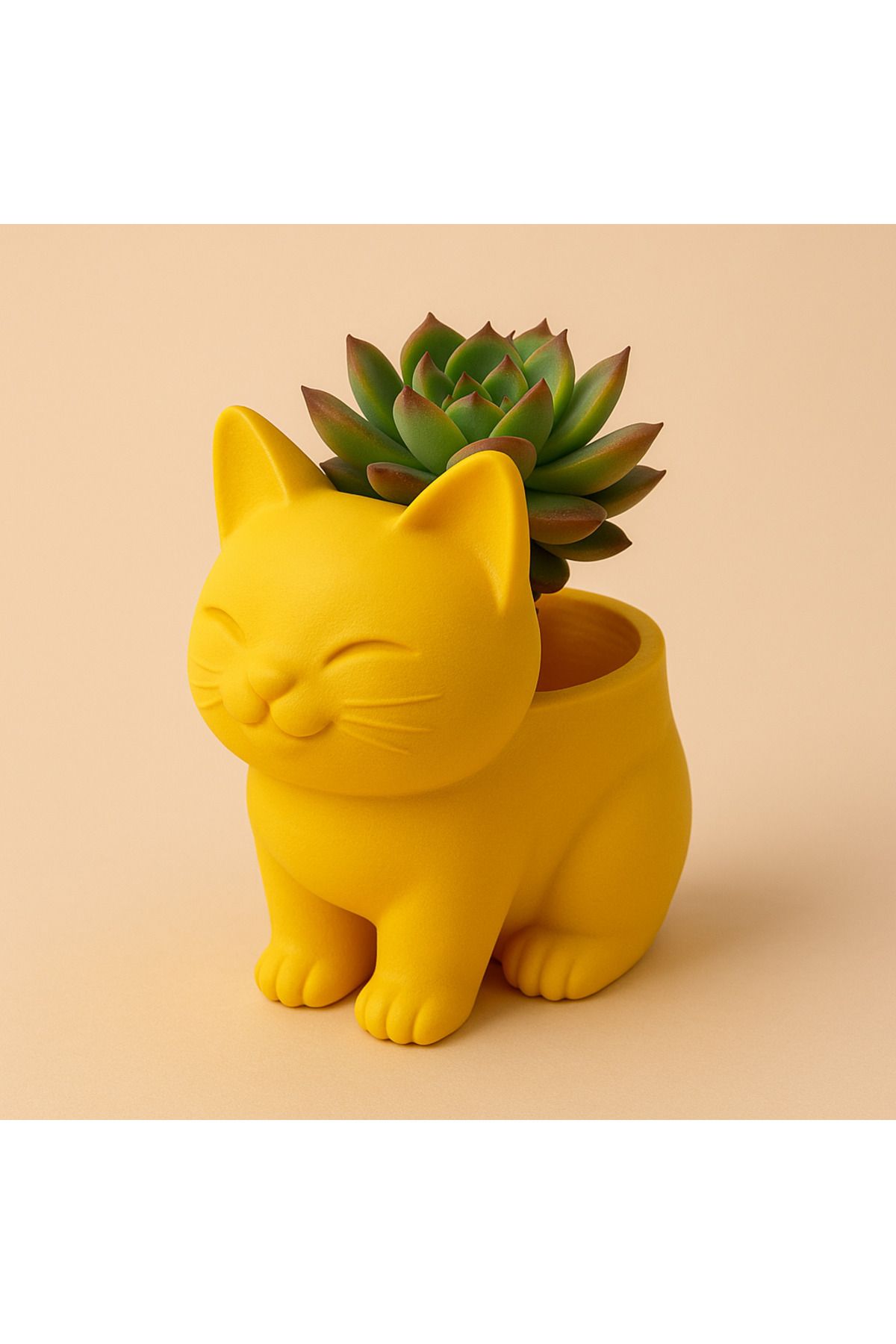 Grifon3D Sevimli Kedi Tasarımlı Saksı