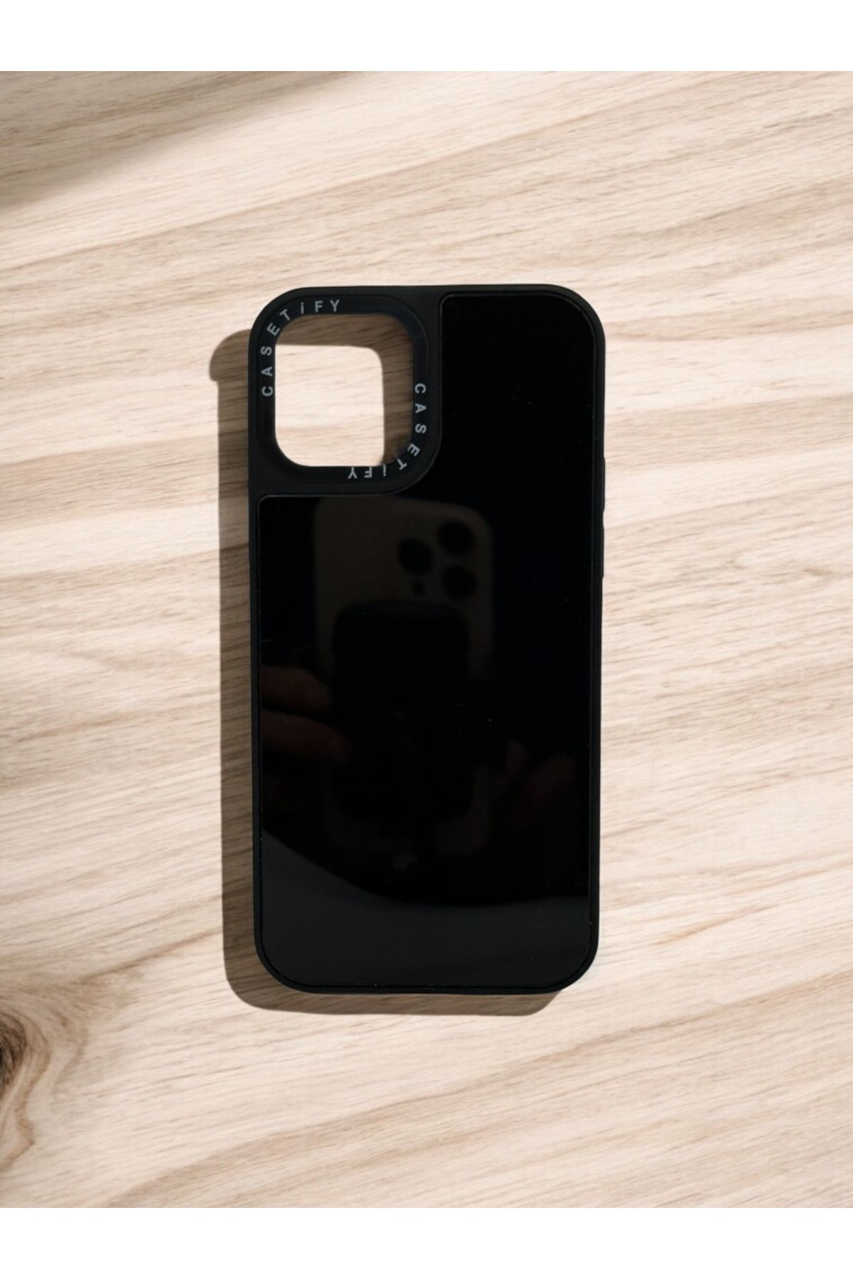 DUBİGOLD İPHONE 12 UYUMLU SİYAH AYNALI TELEFON KILIFI