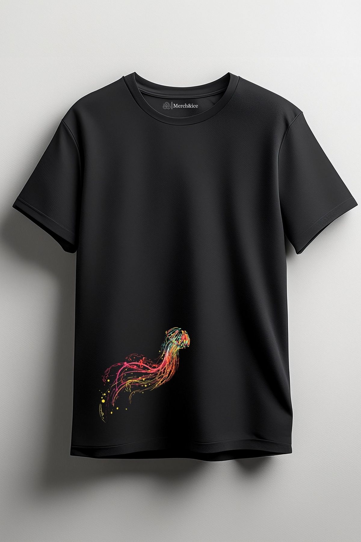 Merch&ice Renkli Denizanası Baskılı Unisex T-Shirt