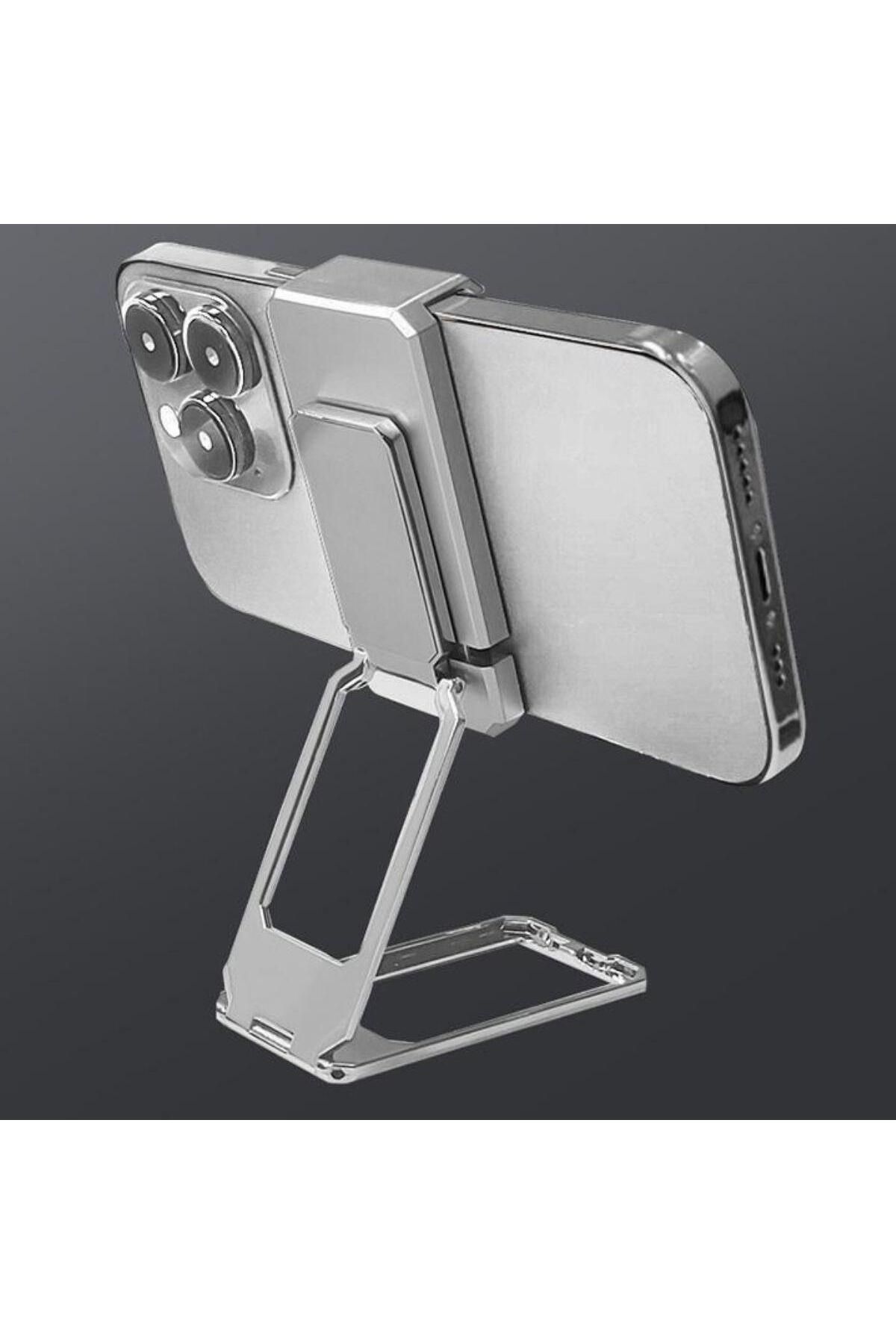 Emperium 360 derece Dönen Tüm Telefon Tipleri İle Uyumlu Metal Telefon Standı Braket (5122)