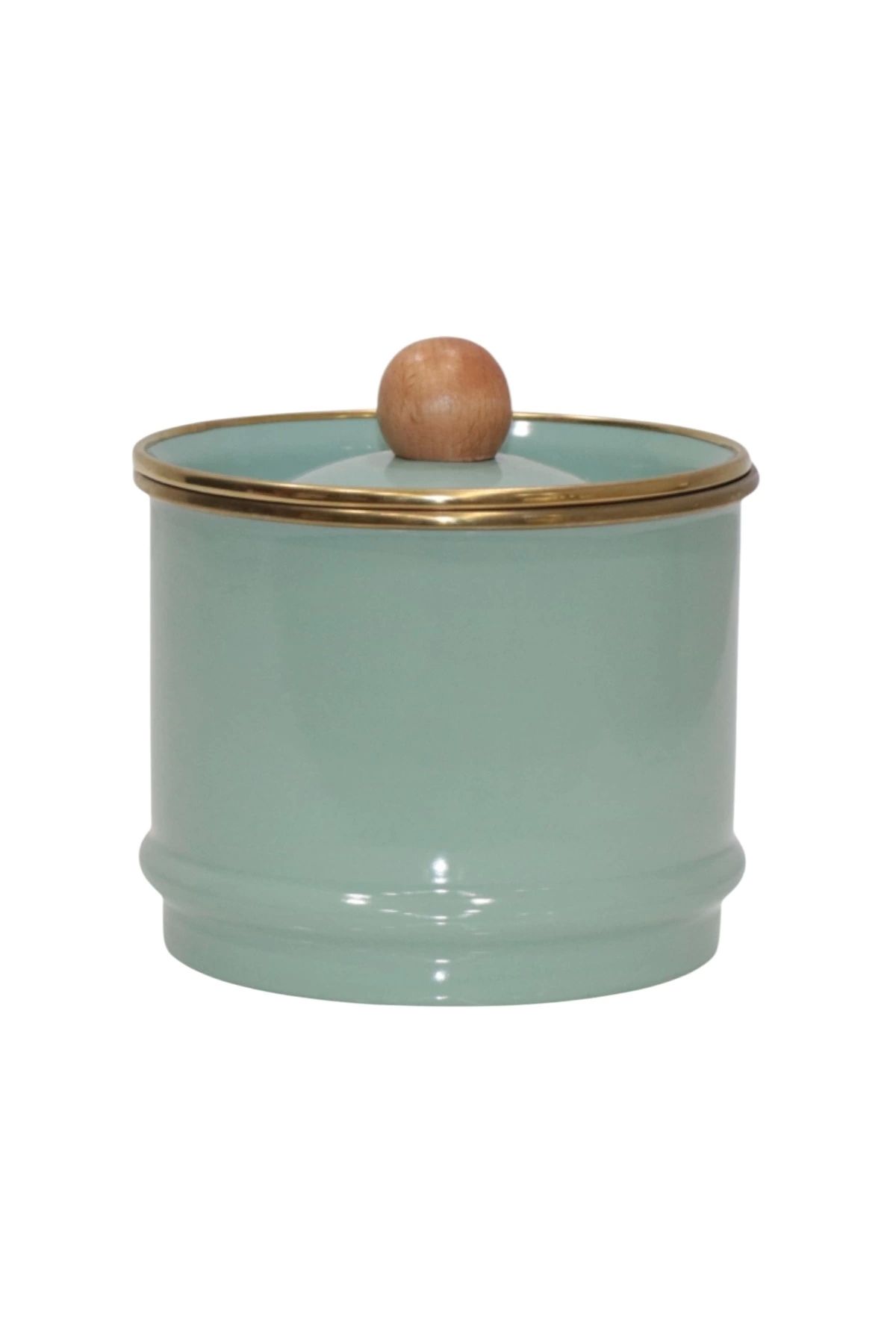 PR HOME Soft Green Emaye Kavanoz