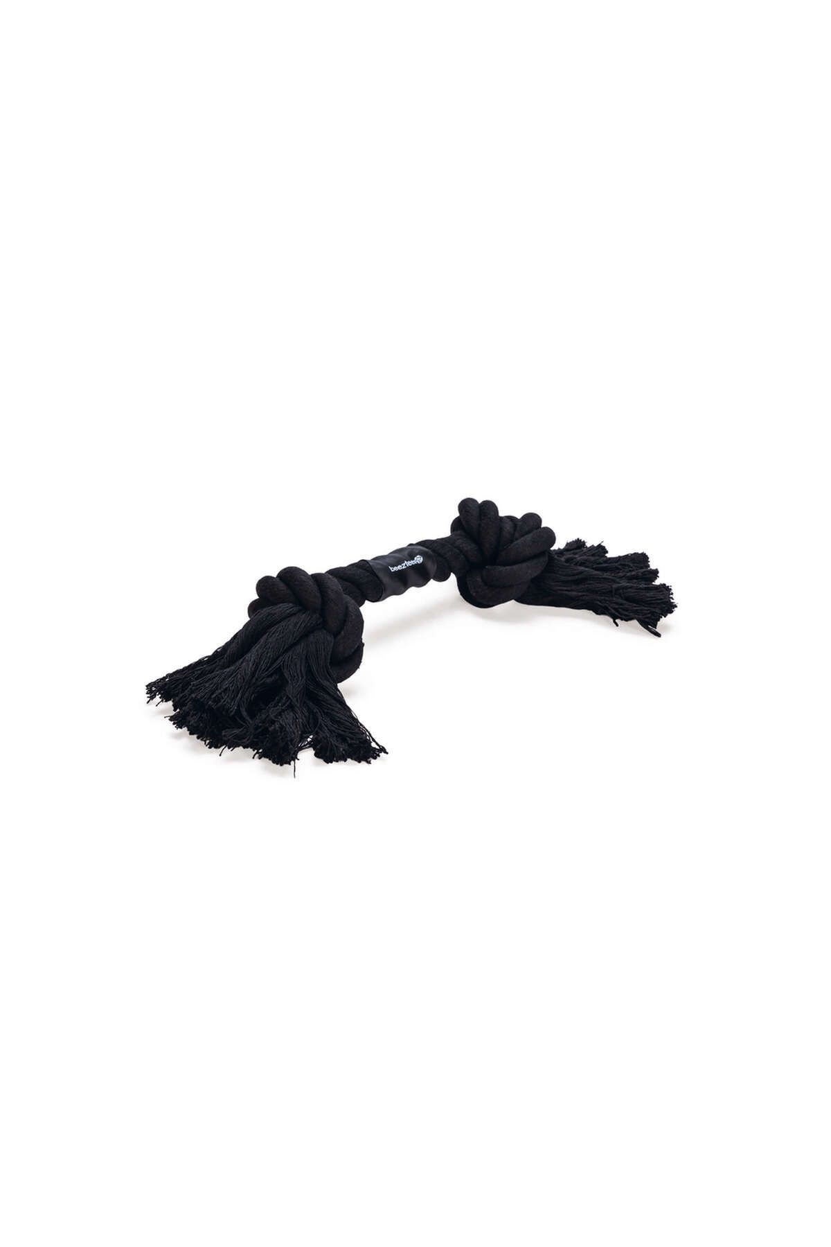 Beeztees Köpek Oyuncağı, Çift Düğümlü Diş İpi, Pamuk İplerden, Siyah, 30x7,5x6cm, 205gr SVLRS