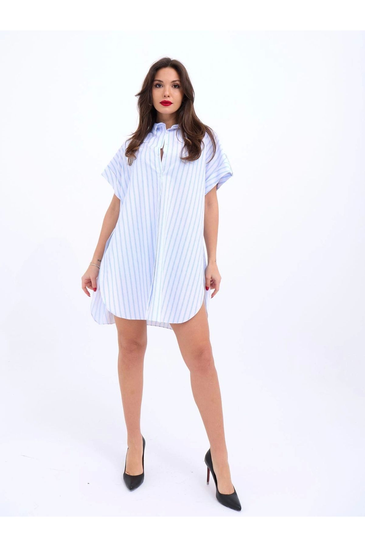 nedo7 5488 GÖMLEK-LOS ANGELES ÇİZGİLİ