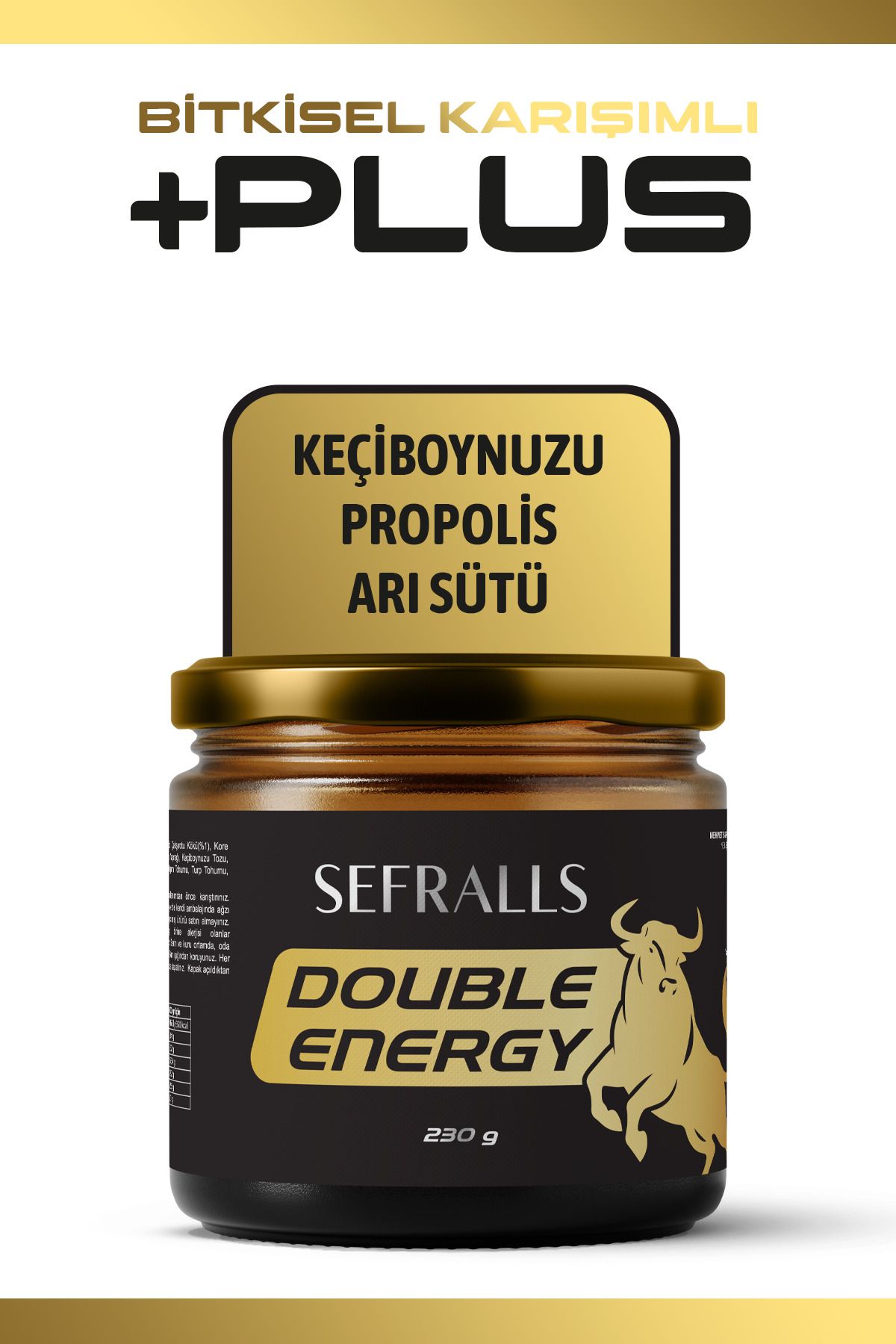 Sefralls Tongkat Alı & Ginsengli & Maca Extract Macunu, Atom Mesir Macunu, Bitkisel Karışım 240 gr