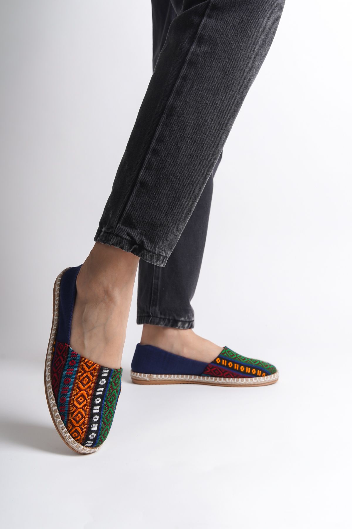 اسپادریل آبی زنانه Pasarella Skin Espadril اورجینال Capone Outfitters