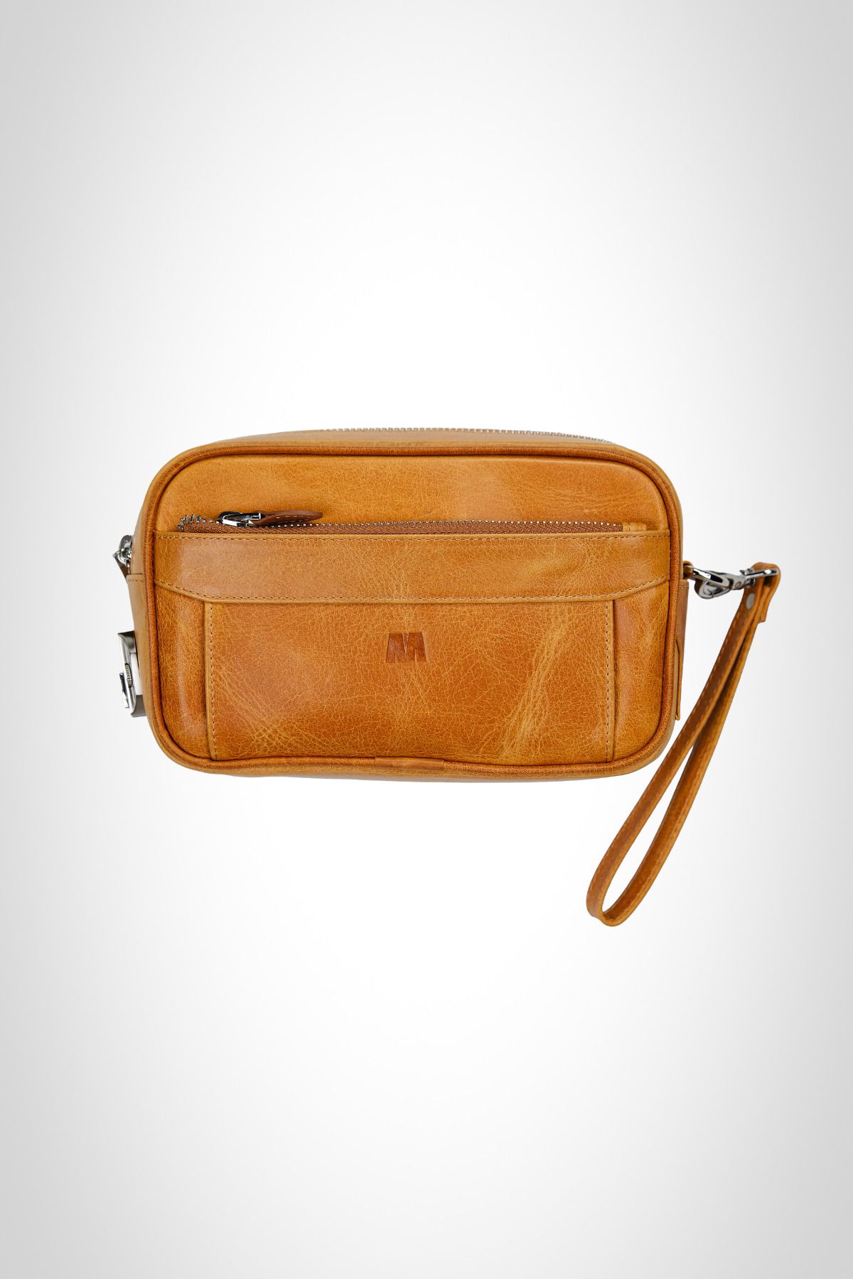 MFT Leather Design Hakiki Deri Kilitli Çanta Carew 6657 Model Tiguan Camel