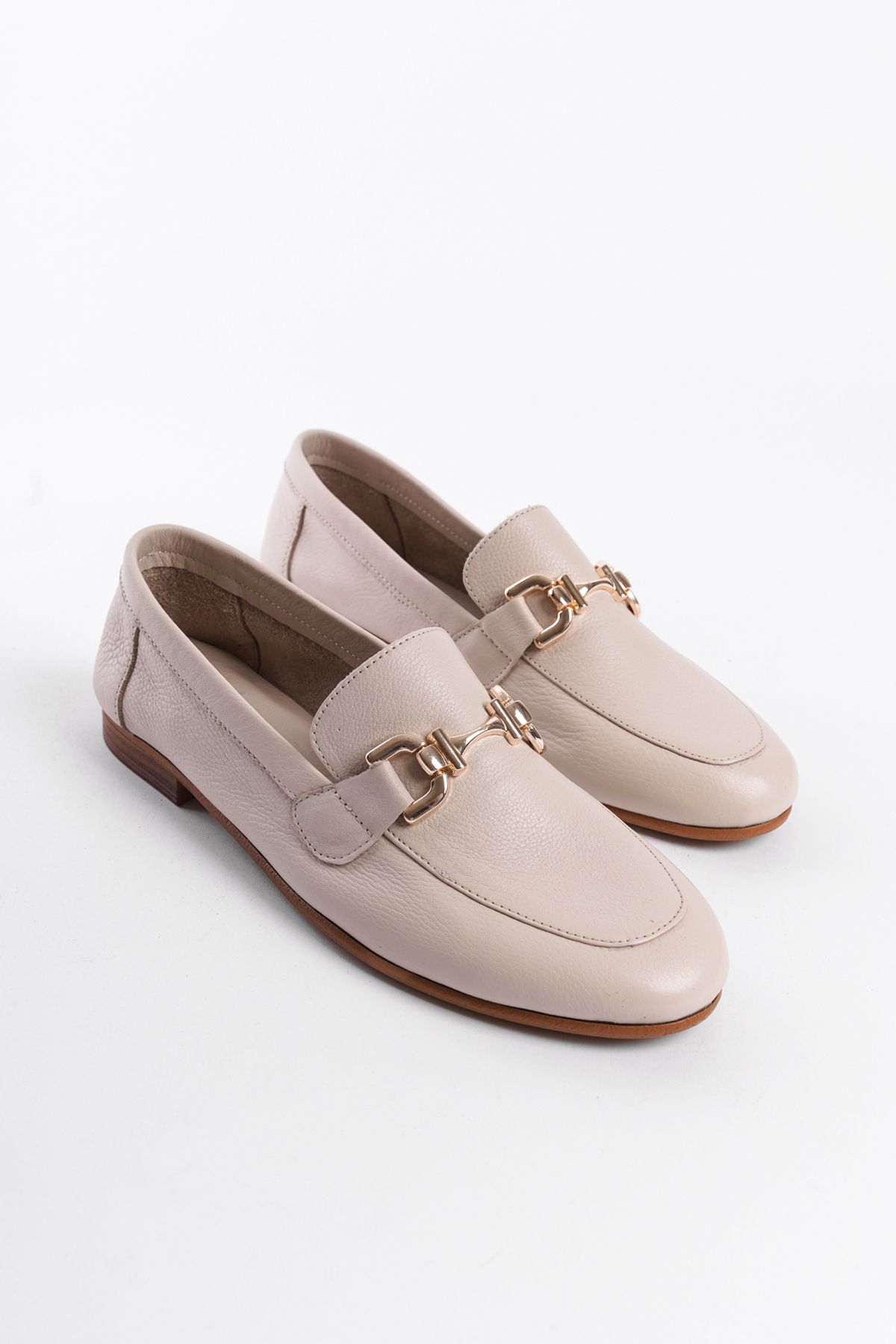 لوفر نود زنانه چرمی واقعی Loafer اورجینال Capone Outfitters